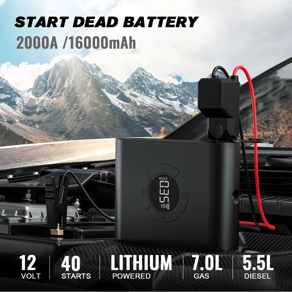 Sleek Black Portable Power Bank with Quick Charge